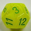 D12 (16mm) Yellow/Green Die-Vortex (x 5)