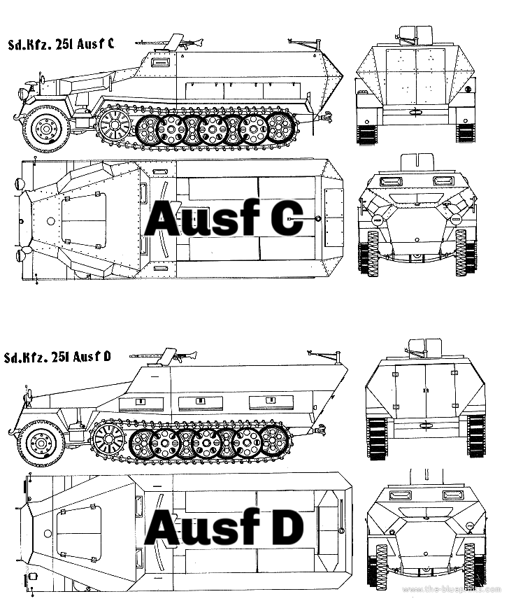 Sd.Kfz. 251 Halftrack (3D Printed) x5