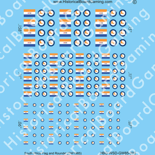 Decal Sheet, South Africa GW-1985