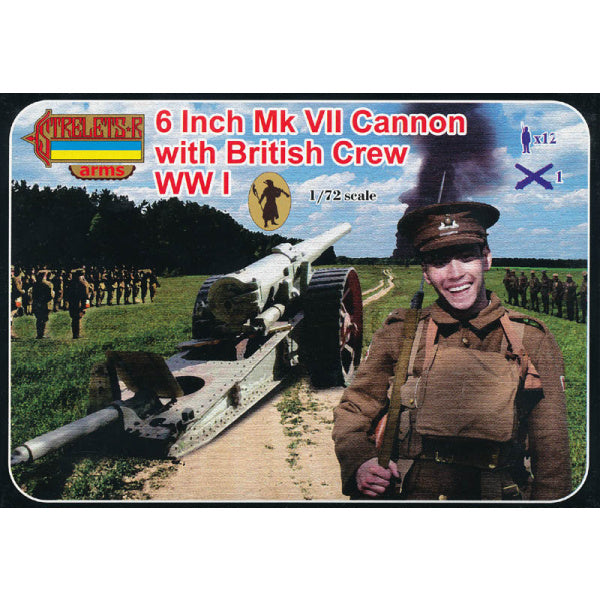 1/72 WWI 6-Inch Mk VII Cannon with British Crew (STR)