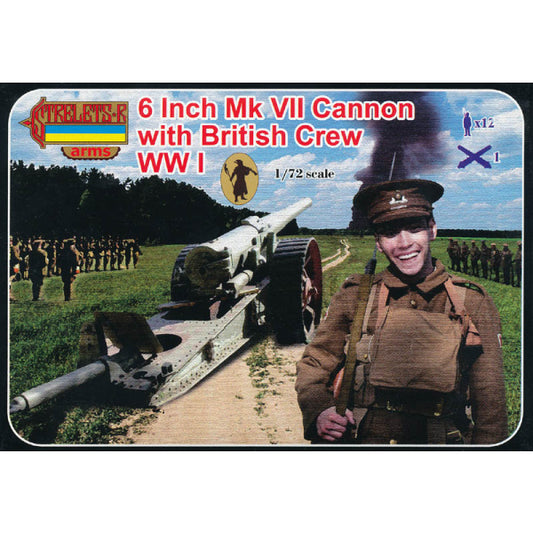 1/72 WWI 6-Inch Mk VII Cannon with British Crew (STR)
