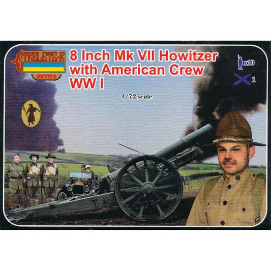 1/72 WWI 8 Inch Mk VII Howitzer American Crew (STR)