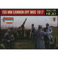 1/72 WWI Canon de 155mm GPF mle 1917 with French Late War Crew in Winter Dress (STR)