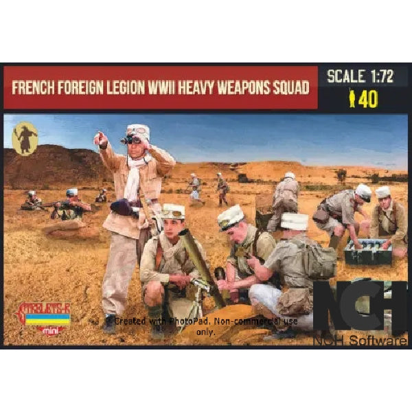 1/72 French Foreign Legion WWII Heavy Weapons Squad (STR)