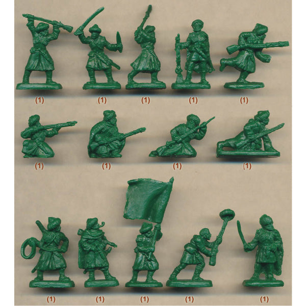 1/72 Crimean War Russian Cossack Infantry and Sailors (STR)