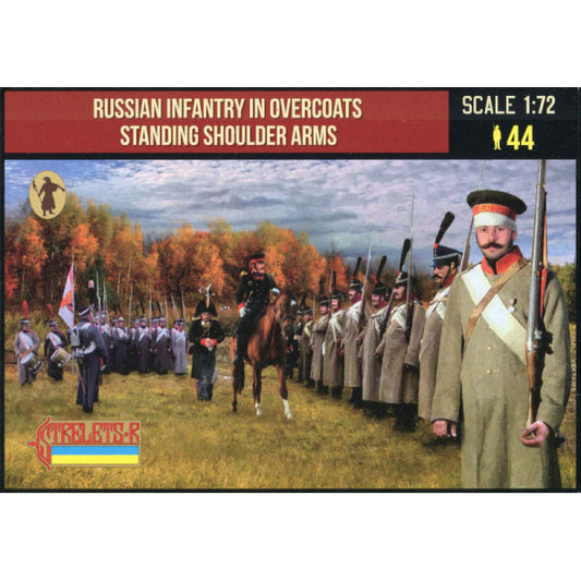 1/72 Napoleonic Russian Infantry in Overcoats Shoulder Arms (STR)
