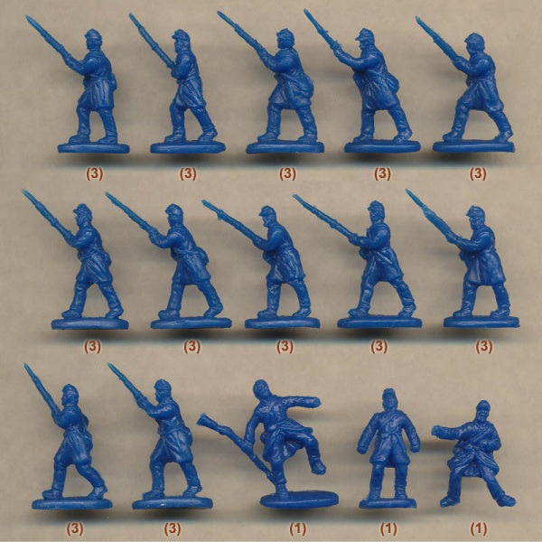 1/72 ACW US Troops in Attack 2 (STR)