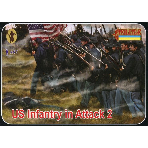 1/72 ACW US Troops in Attack 2 (STR)