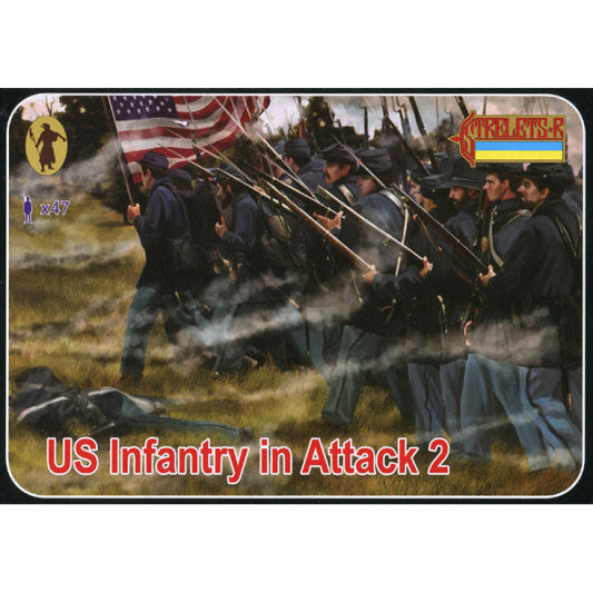 1/72 ACW US Troops in Attack 2 (STR)