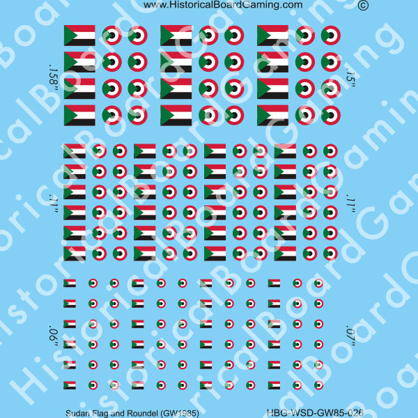 Decal Sheet, Sudan GW-1985