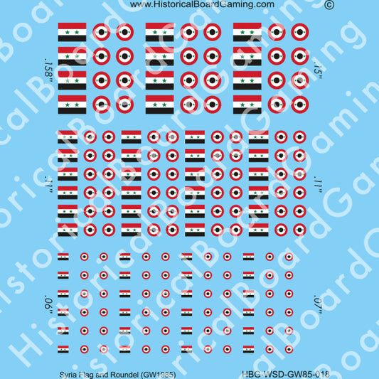 Decal Sheet, Syria GW-1985
