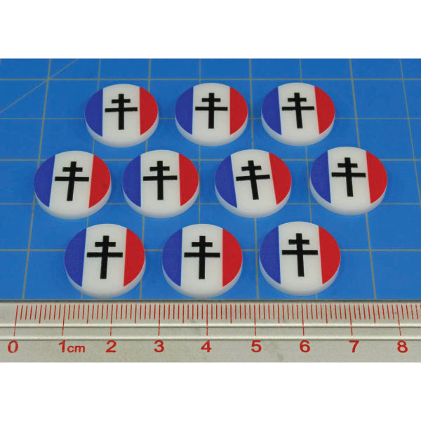 Premium Printed WWII Free France Tokens (10)