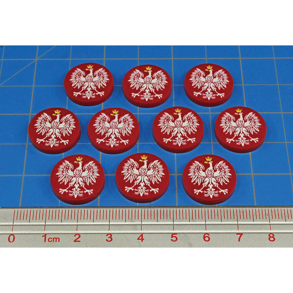 Premium Printed WWII Poland Imperial Eagle Tokens (10)