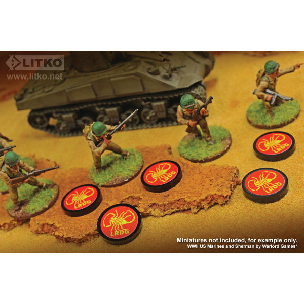 Premium Printed WWII Long Range Desert Group Tokens (10)