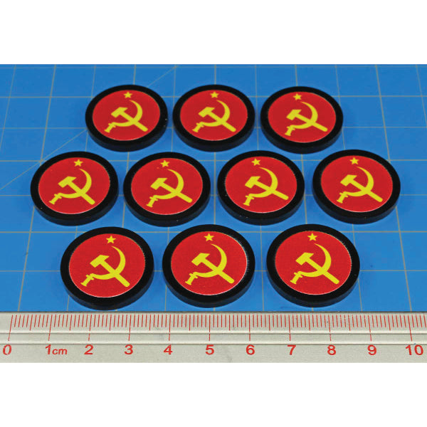 Premium Printed WWII Russia Hammer and Sickle Large Tokens (10)