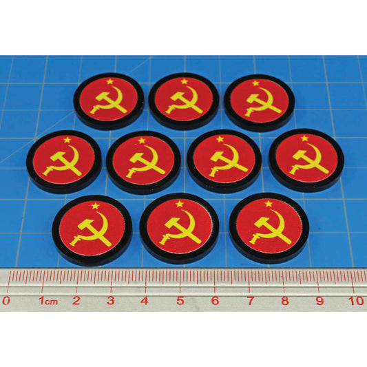 Premium Printed WWII Russia Hammer and Sickle Large Tokens (10)