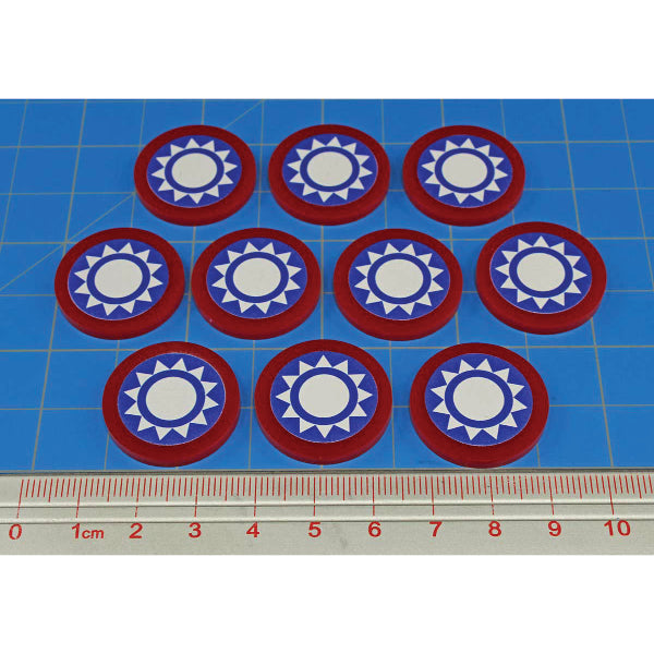 Premium Printed WWII Republic of China Large Tokens (10)