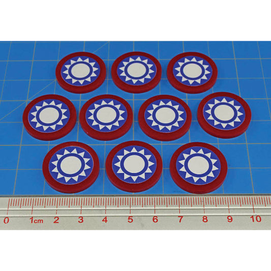Premium Printed WWII Republic of China Large Tokens (10)