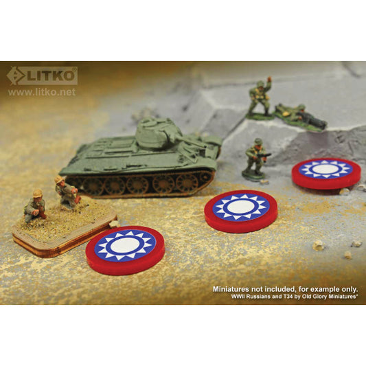 Premium Printed WWII Republic of China Large Tokens (10)
