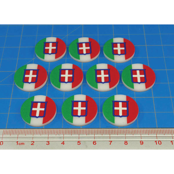 Premium Printed WWII Italian Savoy Shield Large Tokens (10)