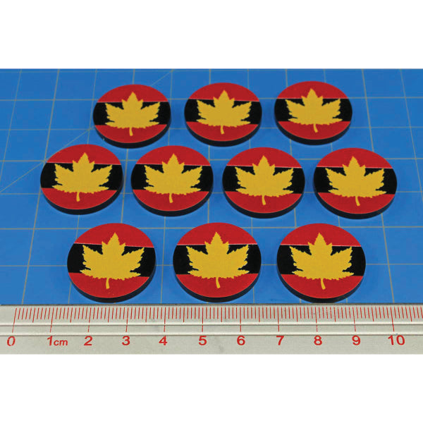 Premium Printed WWII Canadian Commonwealth Large Tokens (10)