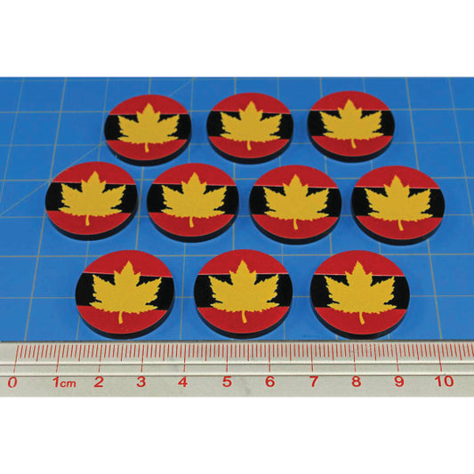 Premium Printed WWII Canadian Commonwealth Large Tokens (10)