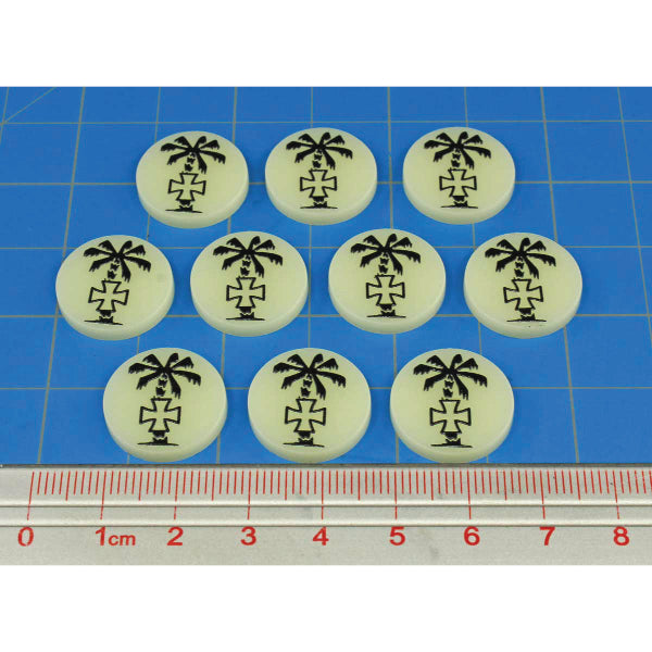 Premium Printed WWII German Afrika Korps North Africa Campaign Tokens (10)