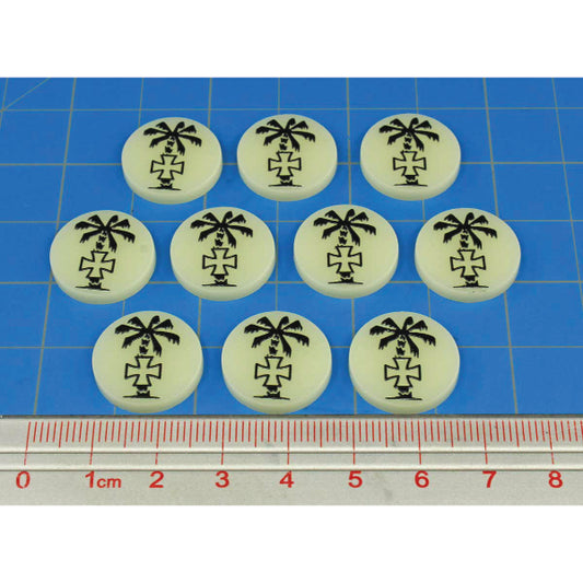Premium Printed WWII German Afrika Korps North Africa Campaign Tokens (10)