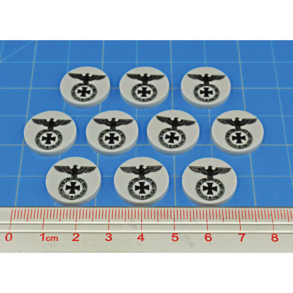 Premium Printed WWII Axis Command North Africa Campaign Tokens (10)