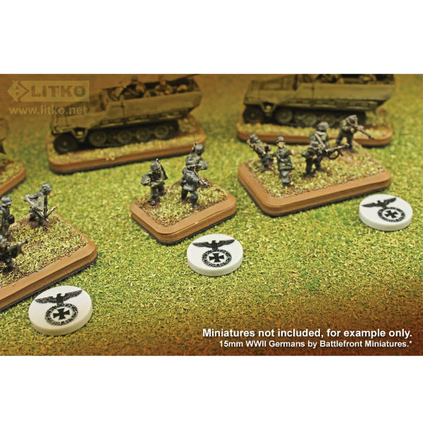 Premium Printed WWII Axis Command North Africa Campaign Tokens (10)