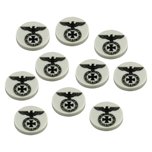 Premium Printed WWII Axis Command North Africa Campaign Tokens (10)