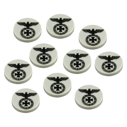 Premium Printed WWII Axis Command North Africa Campaign Tokens (10)
