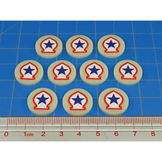 Premium Printed WWII Allied Command North Africa Campaign Tokens (10)