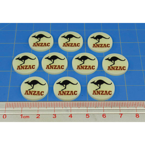 Premium Printed WWII Australian ANZAC North Africa Campaign Tokens (10)
