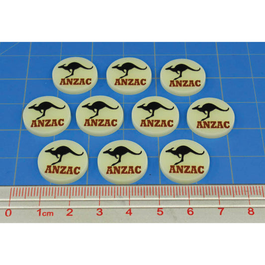 Premium Printed WWII Australian ANZAC North Africa Campaign Tokens (10)