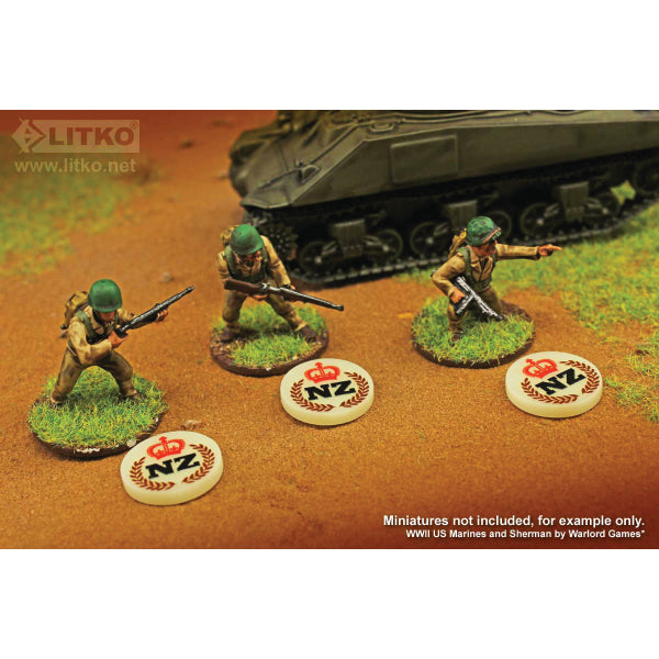 Premium Printed WWII New Zealand Expeditionary Force North Africa Campaign Tokens (10)