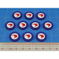 Premium Printed WWII New Zealand Kiwi Roundel Pacific Theater Tokens (10)