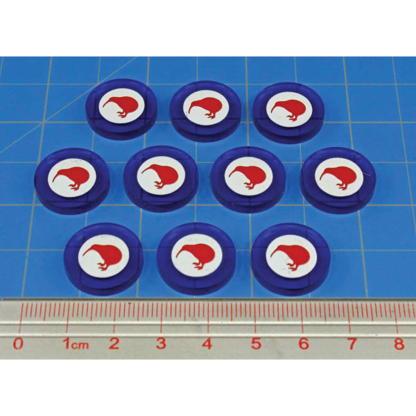 Premium Printed WWII New Zealand Kiwi Roundel Pacific Theater Tokens (10)