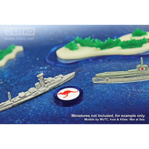 Premium Printed WWII Australian Air Force Roundel Pacific Theater Tokens (10)