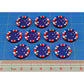 Premium Printed WWII Australian Commonwealth Pacific Theater Tokens (10)