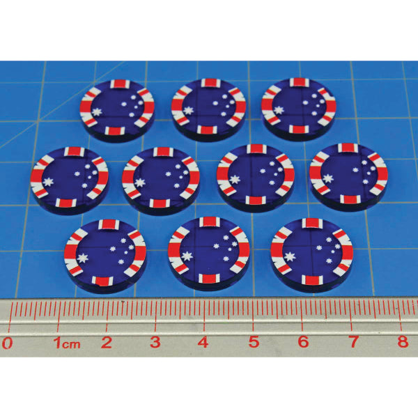 Premium Printed WWII Australian Commonwealth Pacific Theater Tokens (10)