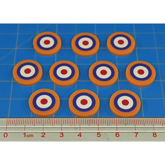 Premium Printed WWII British Air Force Roundel Pacific Theater Tokens (10)