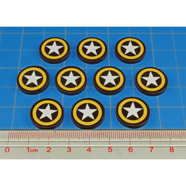 Premium Printed WWII American Army Command Faction Tokens (10)