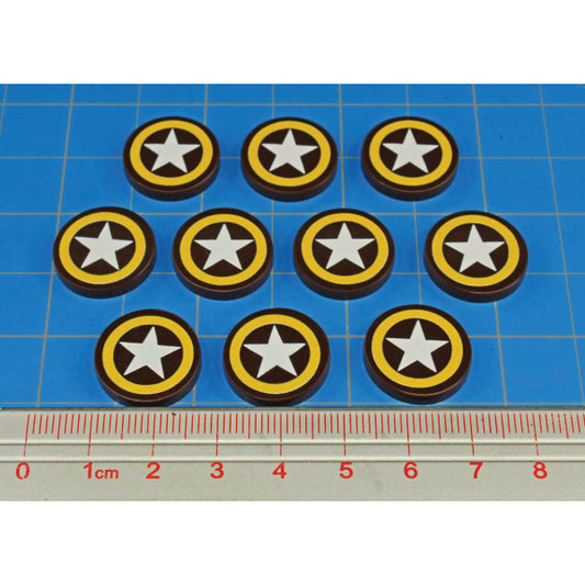 Premium Printed WWII American Army Command Faction Tokens (10)