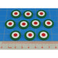 Premium Printed WWII Italian Air Force Roundel Faction Tokens (10)