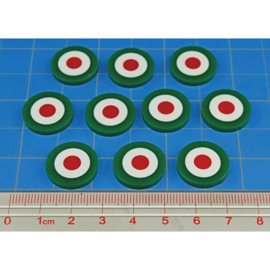 Premium Printed WWII Italian Air Force Roundel Faction Tokens (10)