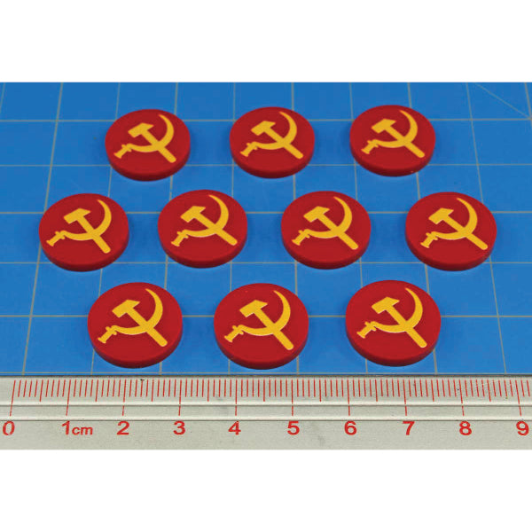 Premium Printed WWII Soviet Union Hammer and Sickle Faction Tokens (10)