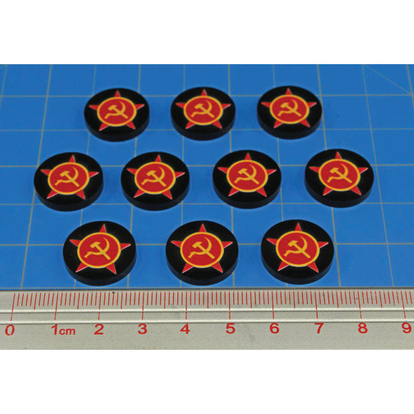 Premium Printed WWII Soviet Union Communist Symbol Faction Tokens (10)