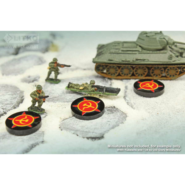 Premium Printed WWII Soviet Union Communist Symbol Faction Tokens (10)