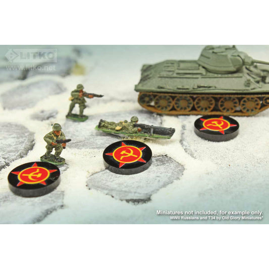 Premium Printed WWII Soviet Union Communist Symbol Faction Tokens (10)